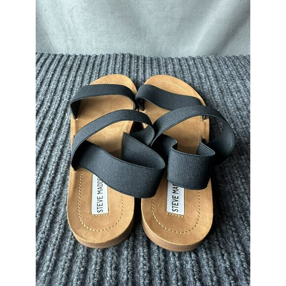 Steve Madden Sandals Womens Size 9 Black Strap - Picture 7 of 7
